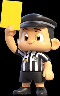 Arbitre en maillot rayé noir et blanc, brandissant un carton jaune